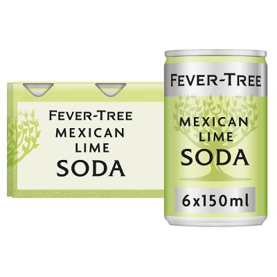 Fever-Tree Mexican Lime Soda mixer 6x150ml, imported from the UK