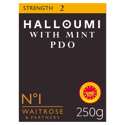 waitrose Waitrose No.1 Halloumi Cheese with Mint Strength 2 250g- Buy online at McGrocer