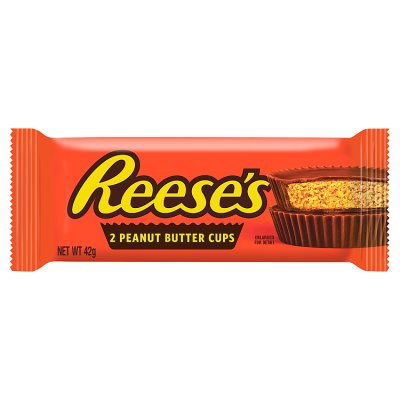 Reese's 2 peanut butter cups 42g, imported from the UK