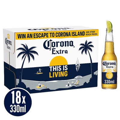 waitrose Corona Extra Premium Mexican Lager Beer 18x330ml- Buy online at McGrocer