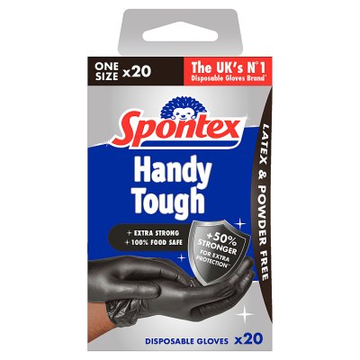 Spontex disposable gloves Handy Tough 20pk, UK version