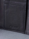 Lakeland Leather Black Bowston tri-fold wallet - British product