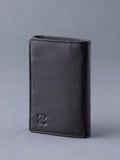 Lakeland Leather Black Bowston tri-fold wallet - British product