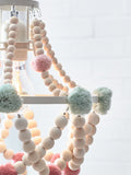 Tahlia pom pom chandelier light shade (British brand)
