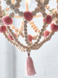 Tahlia pom pom chandelier light shade (British brand)