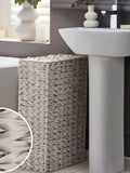 Cream Hepworth Wicker Effect Slimline Laundry