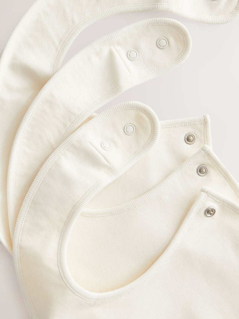 cream cotton baby bibs 3 pack, imported from the UK