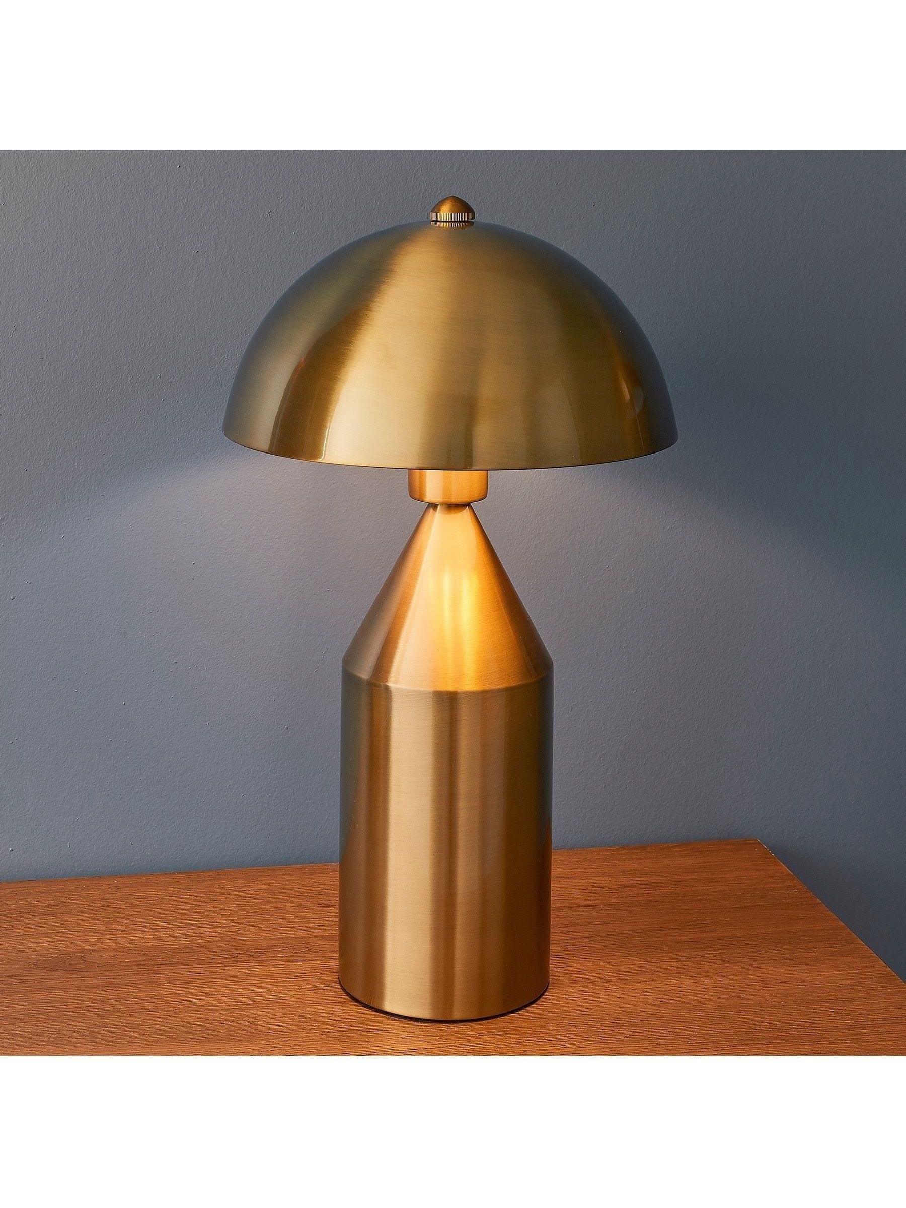 Gallery Home antique brass Barrie table lamp, imported from the UK