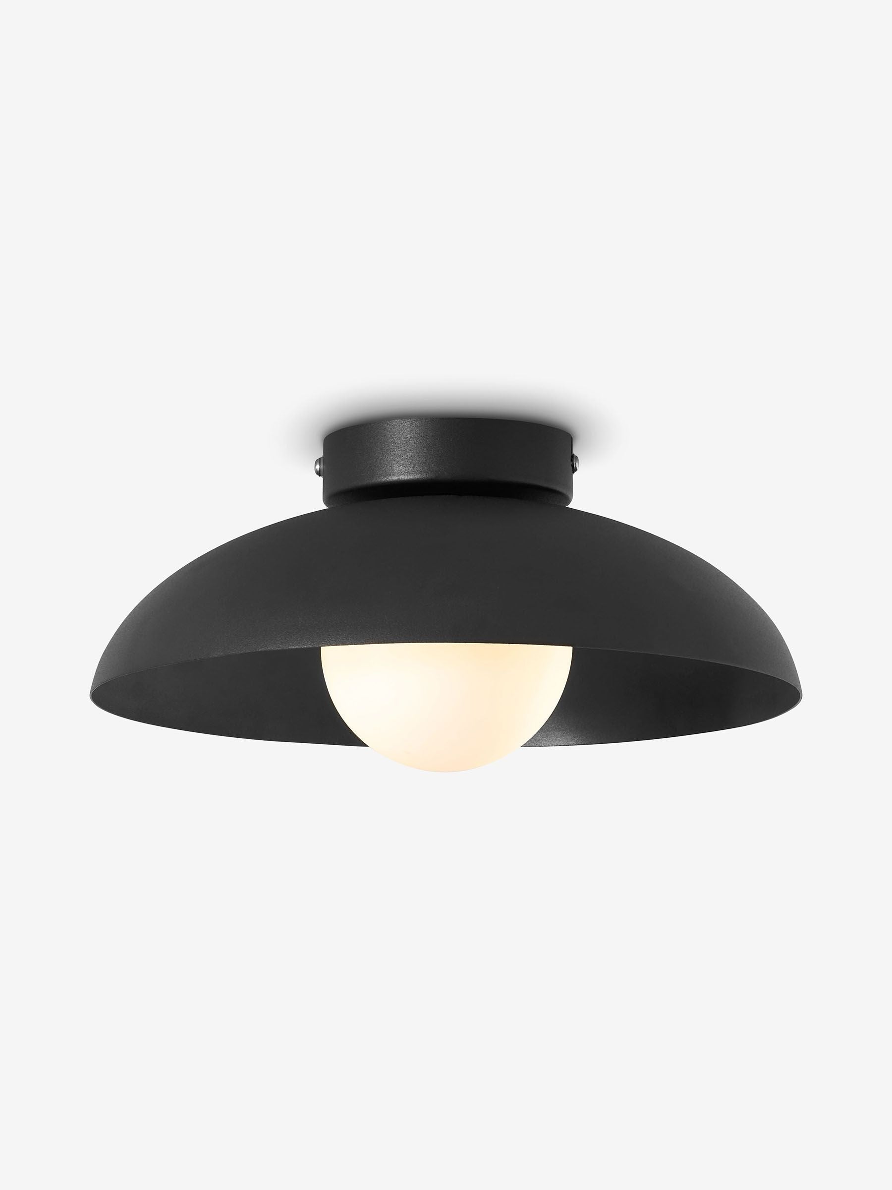 MADE.COM Black Malta bathroom flush ceiling light, UK version