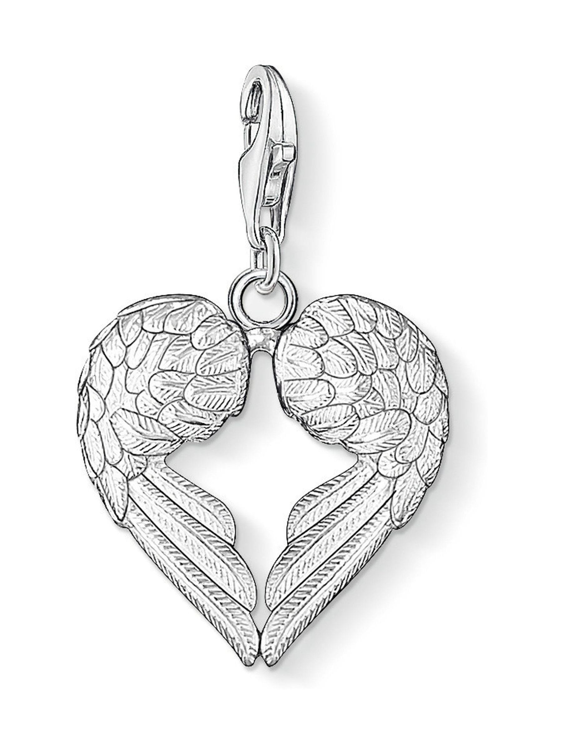 Thomas Sabo silver angel wings heart pendant 1.6 cm - British product