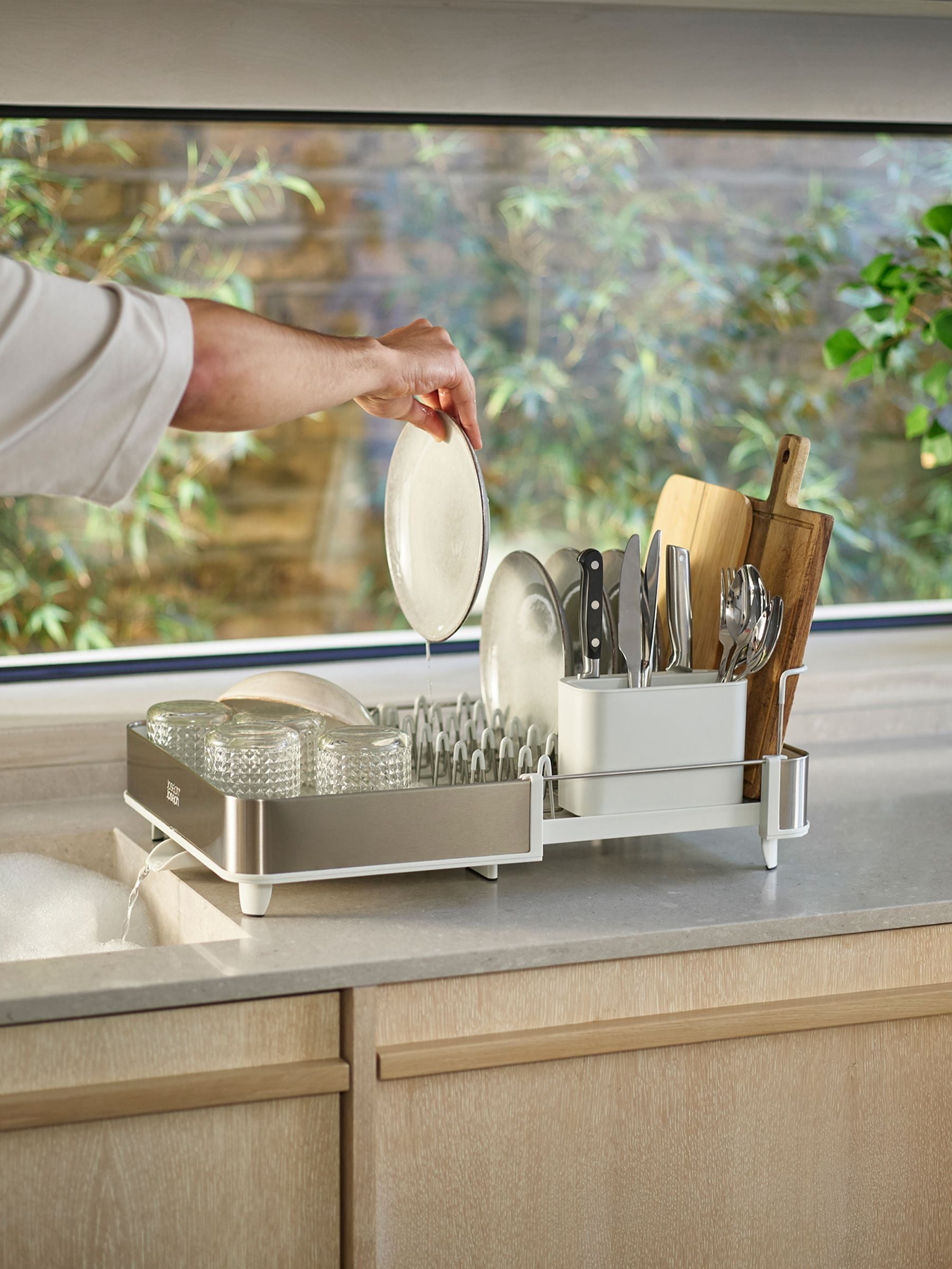 Joseph Joseph Light Stone Expandable Dish Rack, UK version