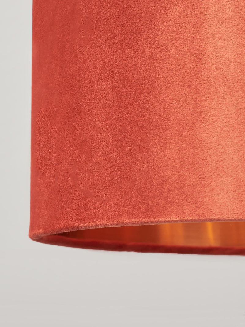 BHS burnt orange velvet lamp shade 30cm, UK version