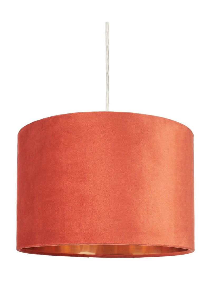BHS burnt orange velvet lamp shade 30cm, UK version