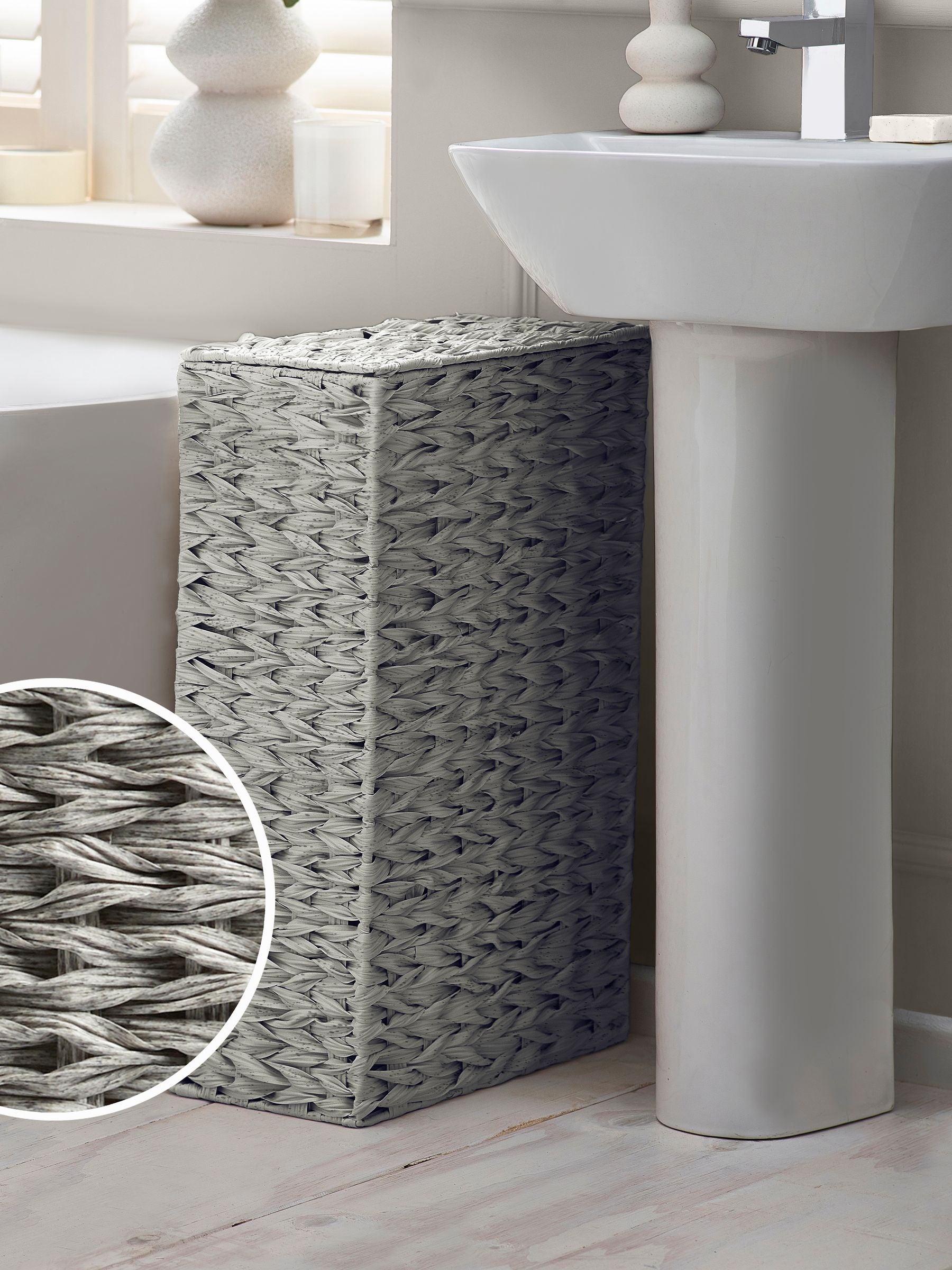 Hepworth wicker effect slimline laundry basket, UK version