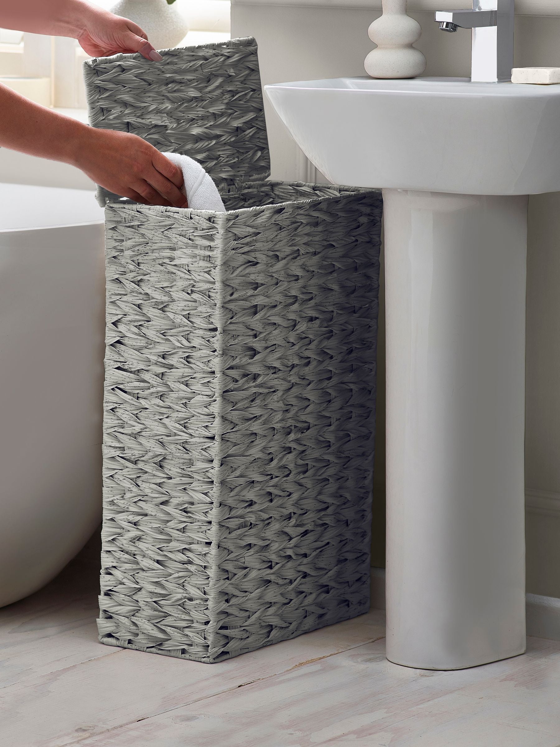 Hepworth wicker effect slimline laundry basket, UK version