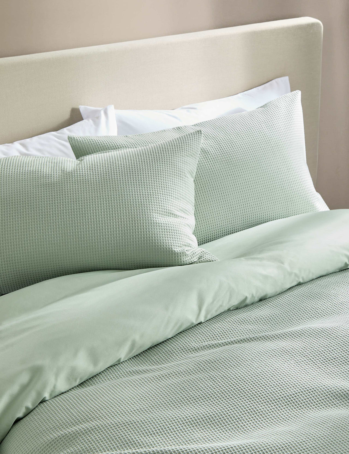 Pure Cotton Waffle Bedding Set, imported from the UK