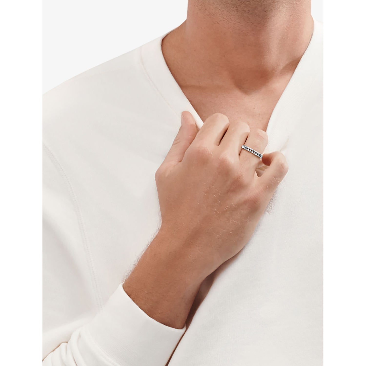 Tiffany T True narrow 18ct white gold ring, UK version