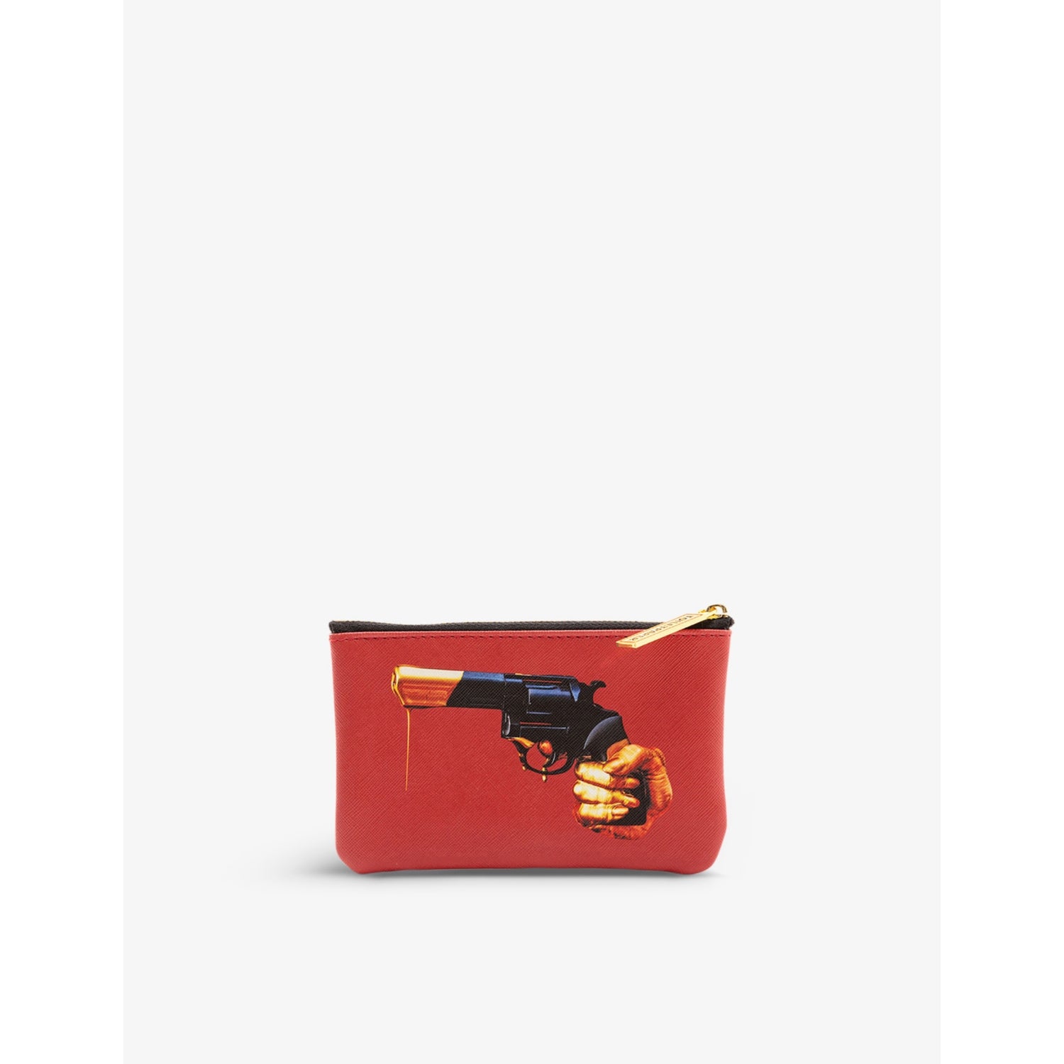 Seletti coin bag with Revolver print (British brand)