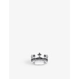 Thomas Sabo blackened sterling-silver zirconia ring (British brand)