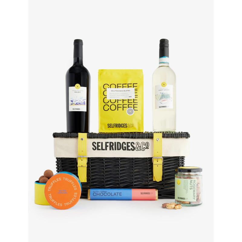 Selfridges hamper with six treats in 16-inch basket - British product