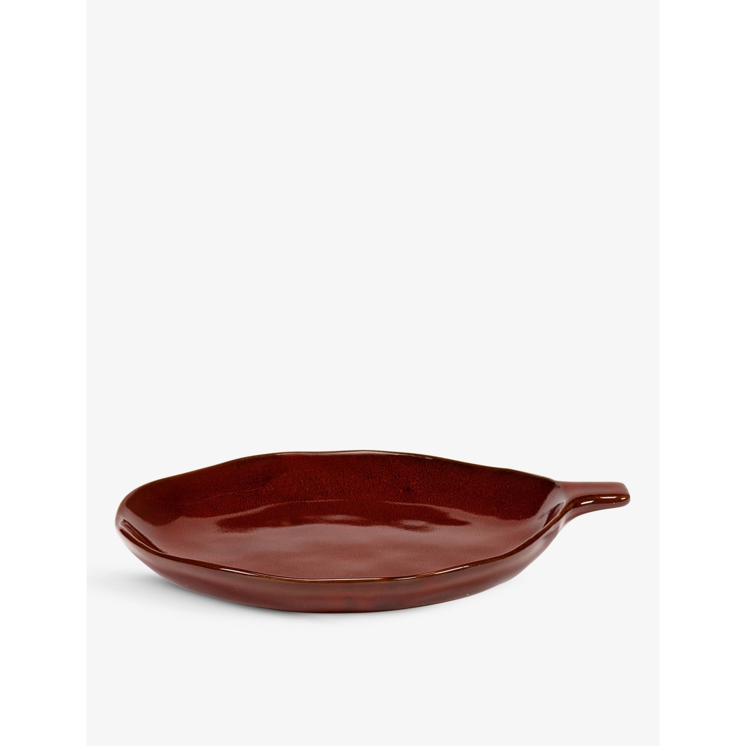 Serax La Mère irregular side-handle stoneware plate 17cm - British product