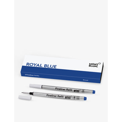 selfridges Montblanc Royal Blue Broad Fineliner Pen Refills Set of Two- Buy online at McGrocer