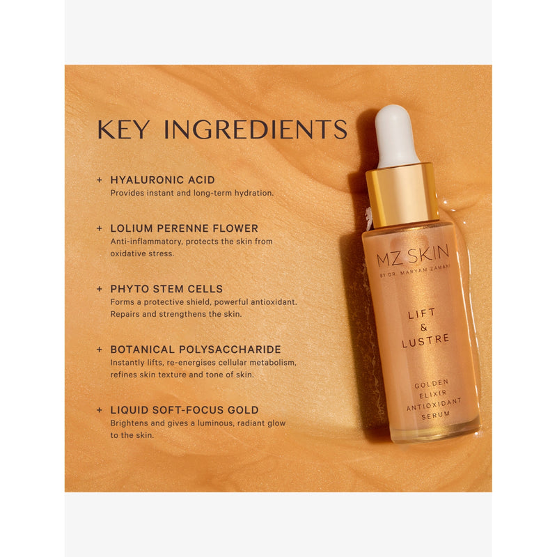 MZ Skin Golden Elixir antioxidant serum 30ml, imported from the UK