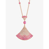 Bvlgari Divas Dream pendant necklace pink sapphire diamond 18ct rose gold, UK version