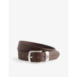 Emporio Armani logo-embossed leather belt 106cm - British product