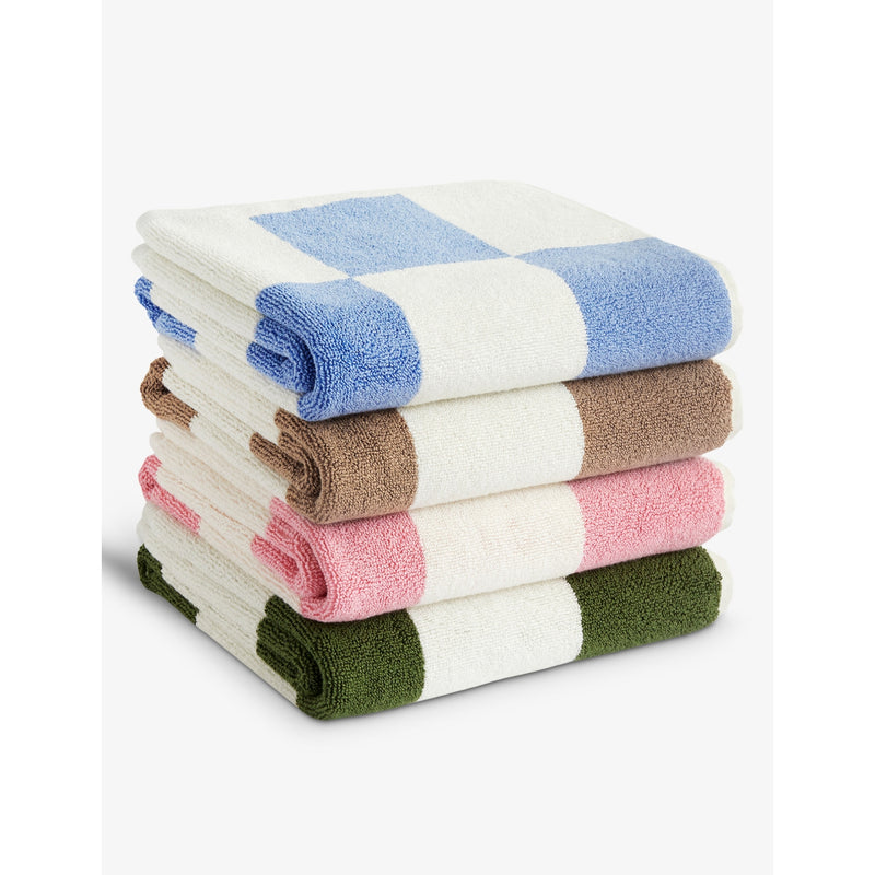 HAY check-pattern cotton bath mat 50cm x 90cm - British product