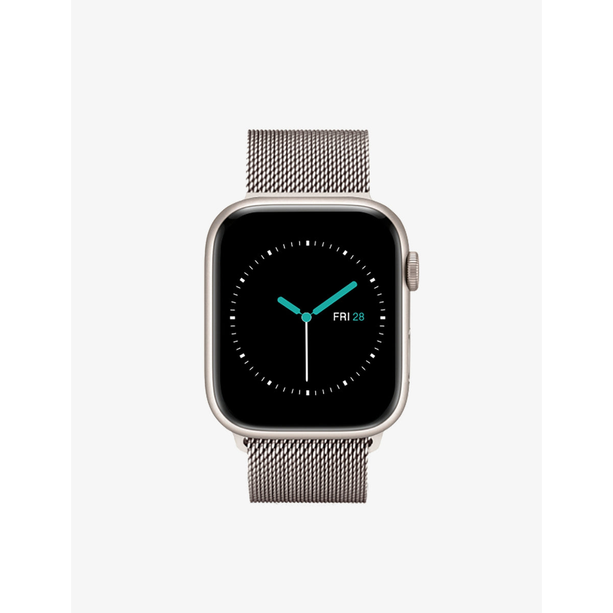 Mintapple Milanese stainless-steel watch strap 44mm in Starlight, imported from the UK