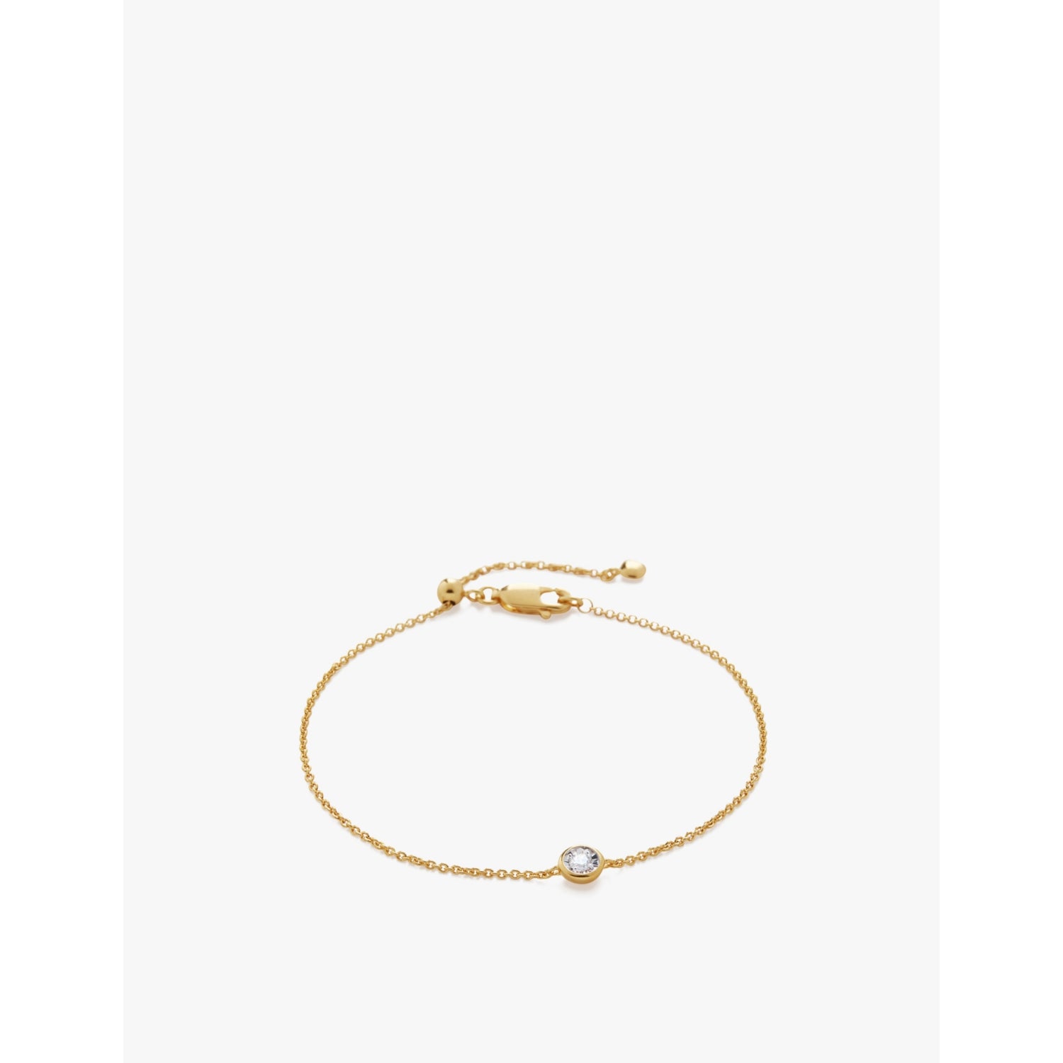 Monica Vinader 18ct gold vermeil diamond bracelet (British brand)