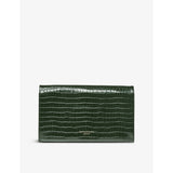 Aspinal of London croc-effect leather travel wallet, UK version