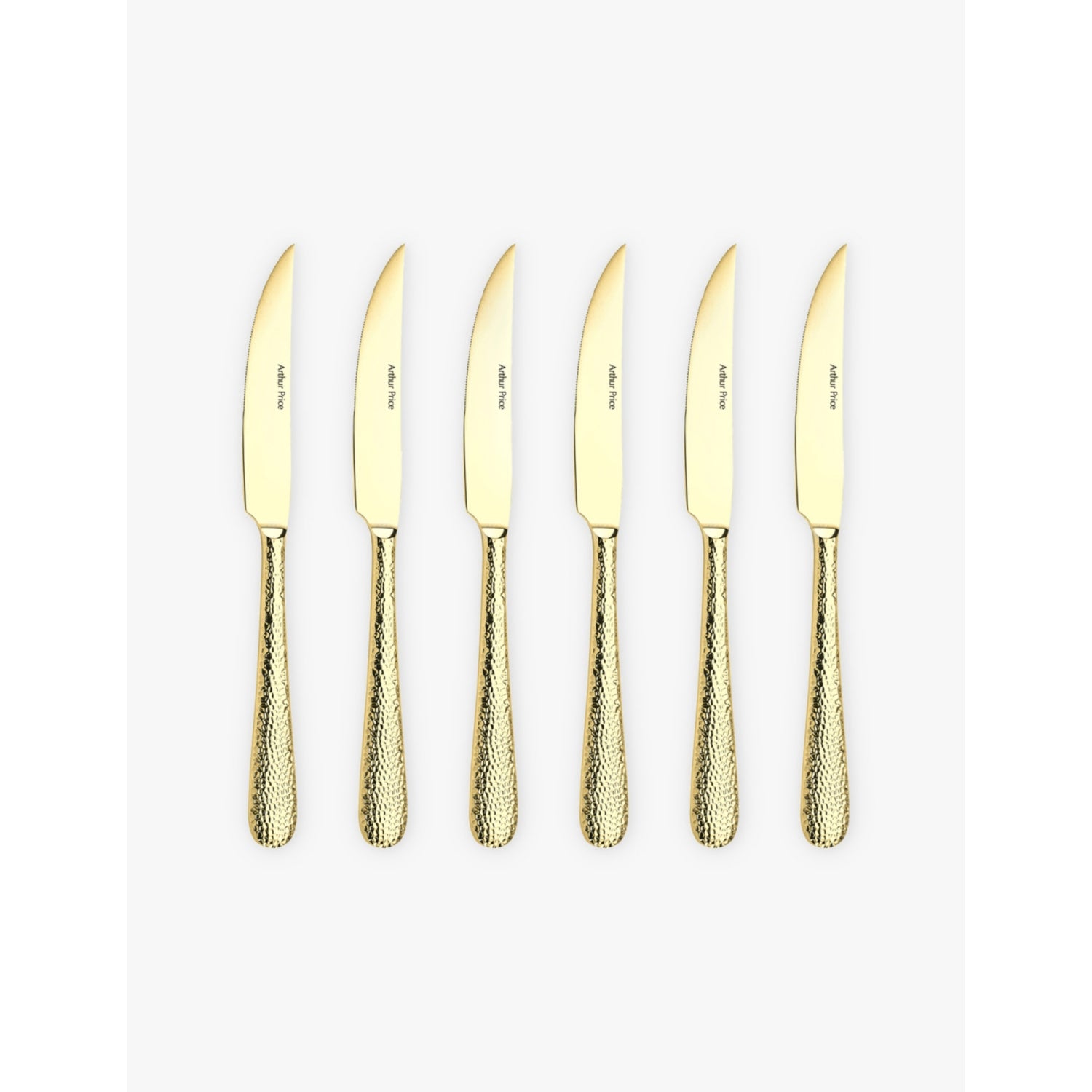 Arthur Price Champagne Avalon steak knives set of six, UK version