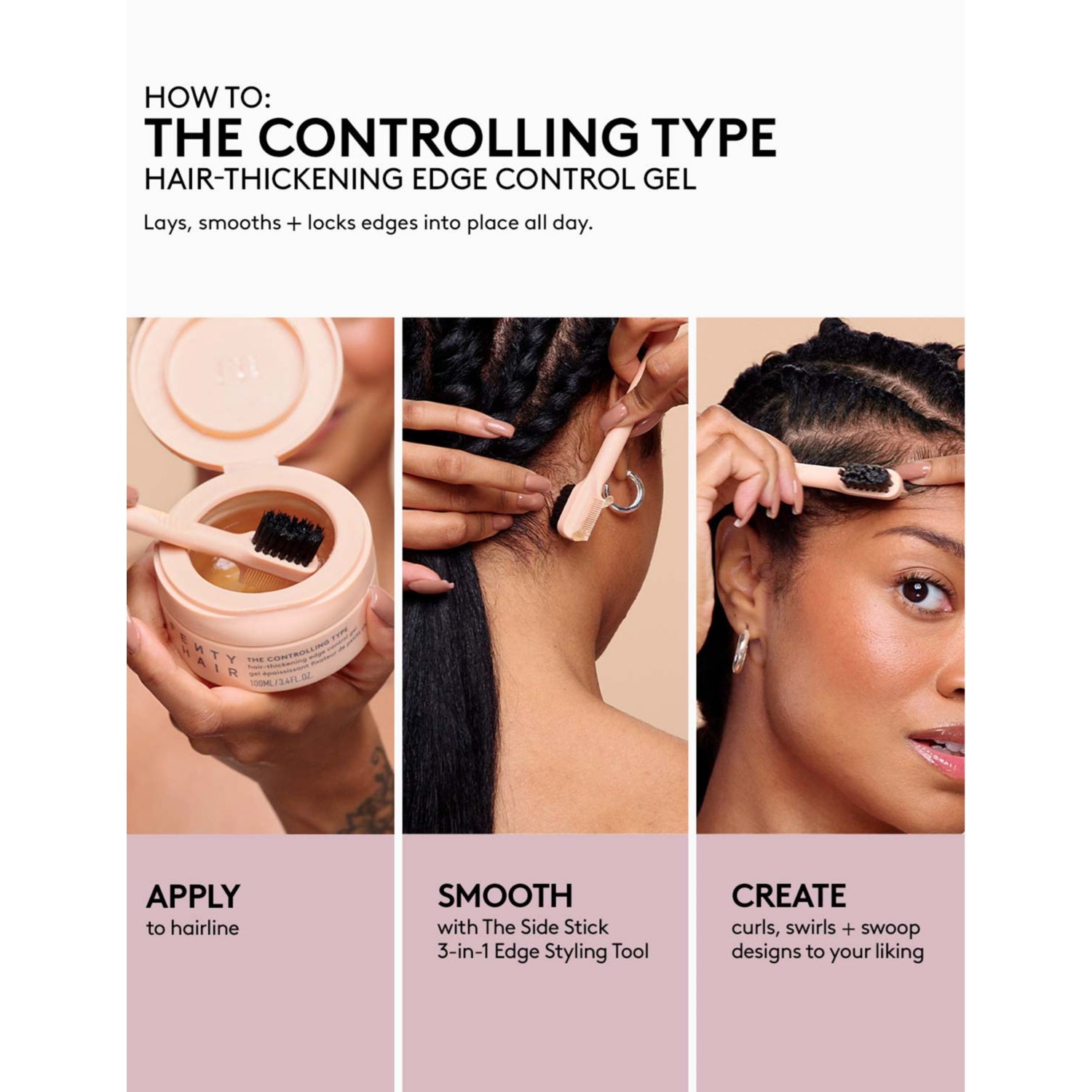Fenty Beauty hair-thickening edge control 100ml, UK version