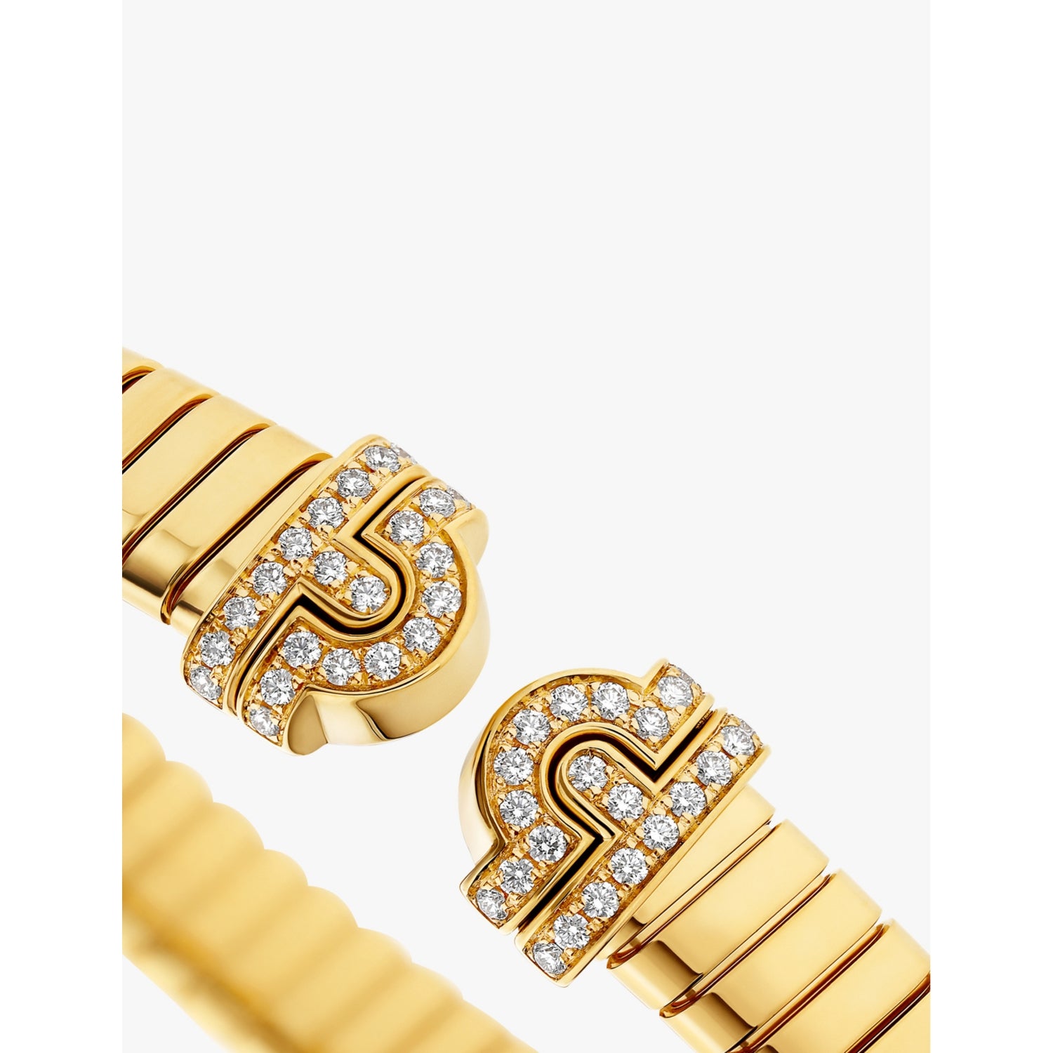Bvlgari Tubogas diamond bracelet 18ct yellow gold 0.35ct - British product