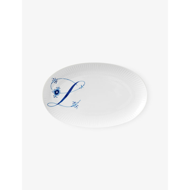 Royal Copenhagen porcelain serving plate letter L 23cm - British product