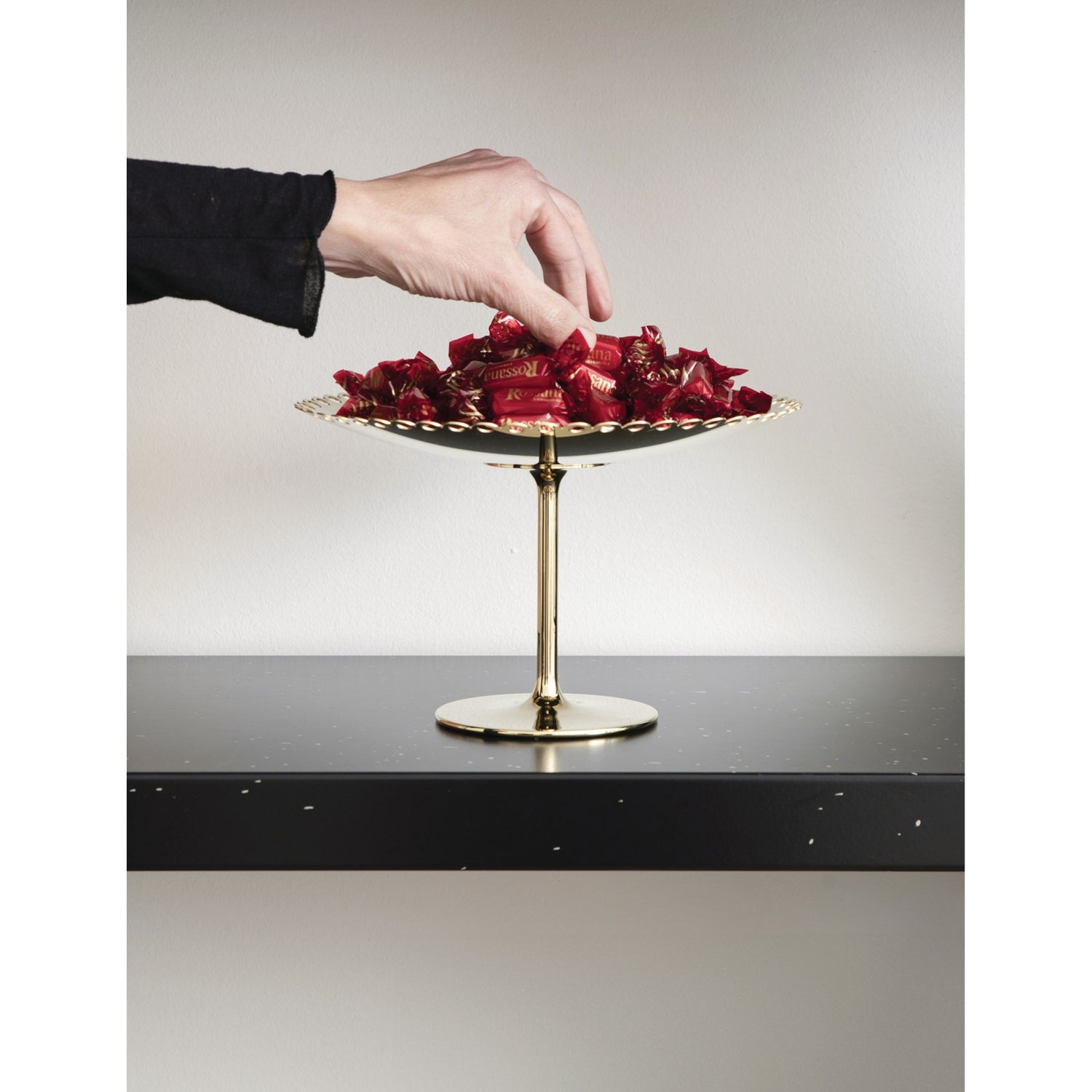 Alessi Edges brass cake stand 23.9cm (British brand)