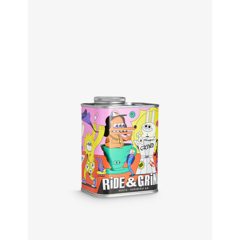 Ride & Grind Kenya Karimikui coffee beans 250g tin, UK version
