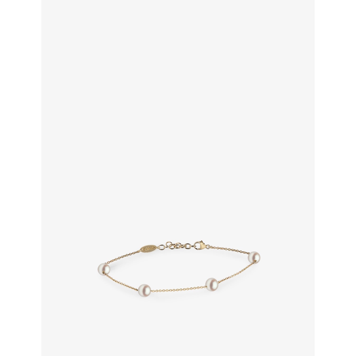 Yoko London 18ct gold and freshwater pearl bracelet, imported from the UK