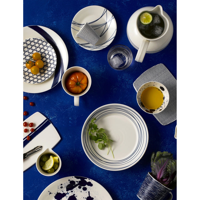 Royal Doulton Pacific Blue Lines porcelain 16-piece dinnerware set - British product