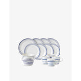 Royal Doulton Pacific Blue Lines porcelain 16-piece dinnerware set - British product