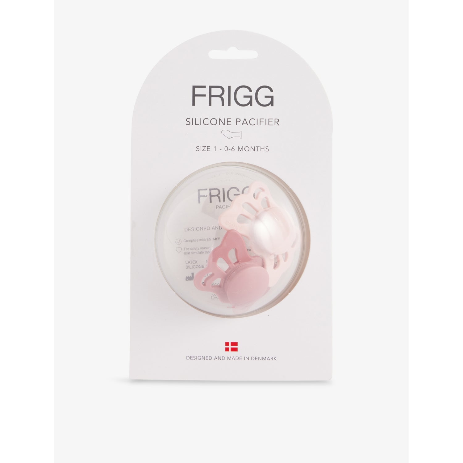 Mushie x FRIGG silicone pacifier 2-pack 0-6 months, imported from the UK