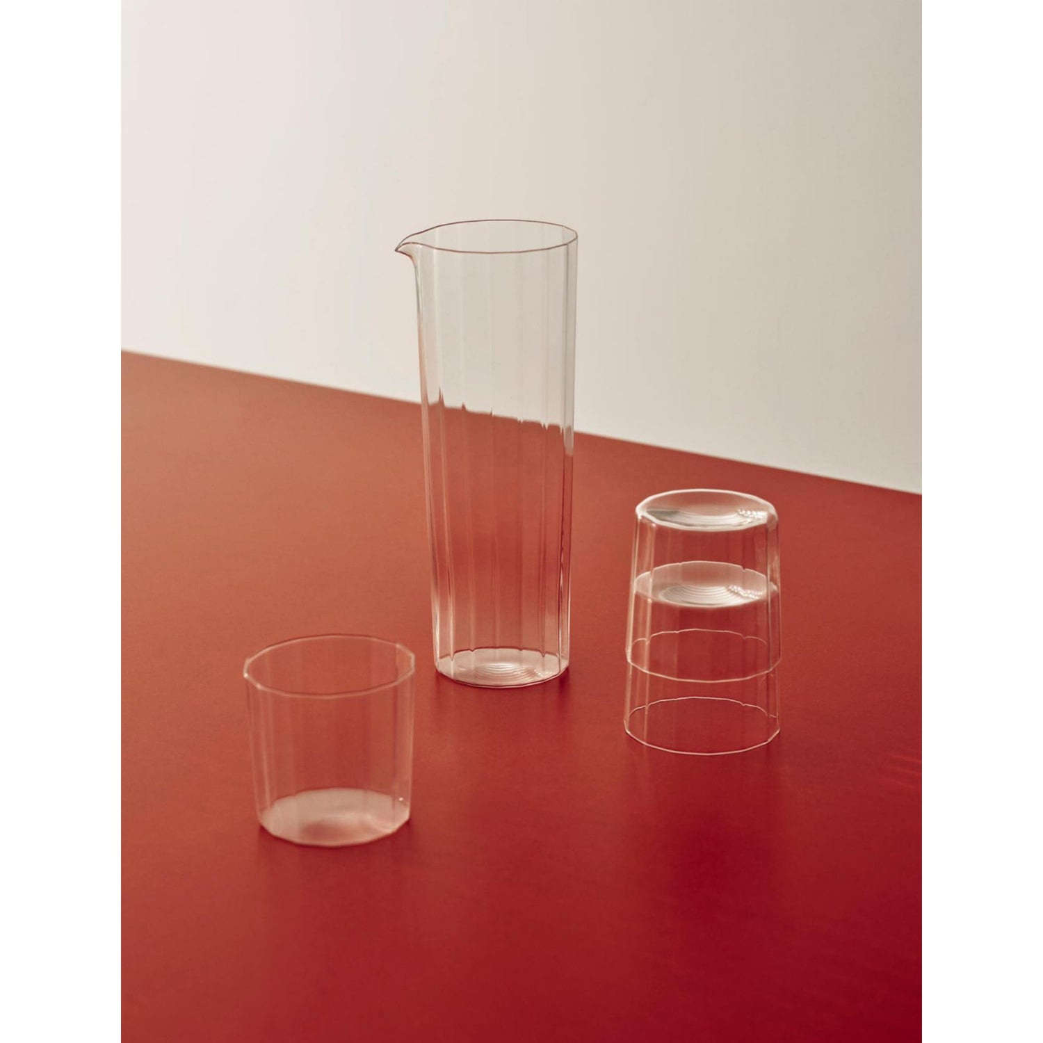 HAY Angle glass carafe 0.9L transparent (British brand)