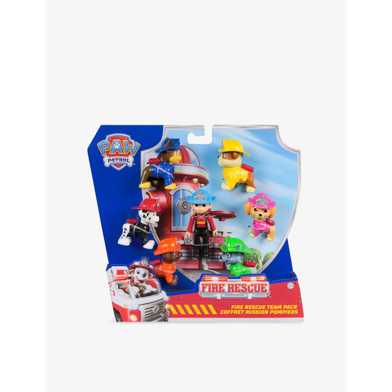 PAW Patrol Fire Rescue Rocky Fire Truck playset with 7 figures, imported from the UK