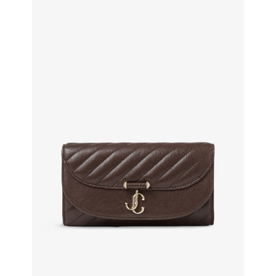 selfridges Jimmy Choo Curve Quilted Leather Wallet-On-Chain- Buy online at McGrocer
