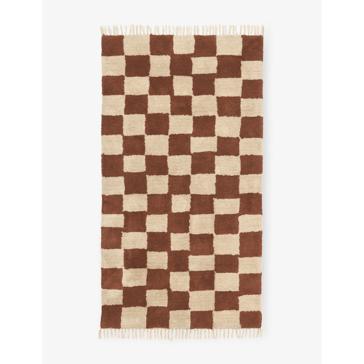 ferm LIVING checked cotton rug 80x150cm (British brand)
