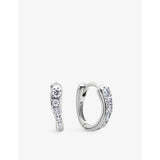 Monica Vinader Riva vermeil diamond hoop earrings, imported from the UK