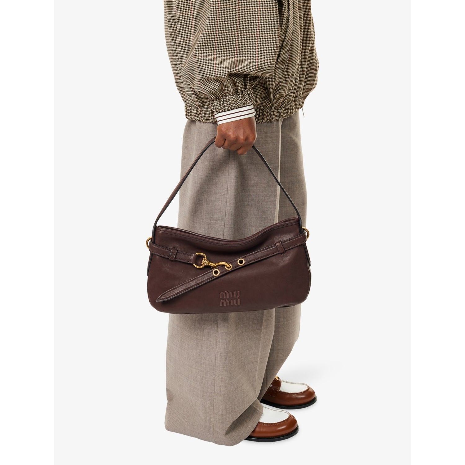 Miu Miu Aventure leather shoulder bag, imported from the UK
