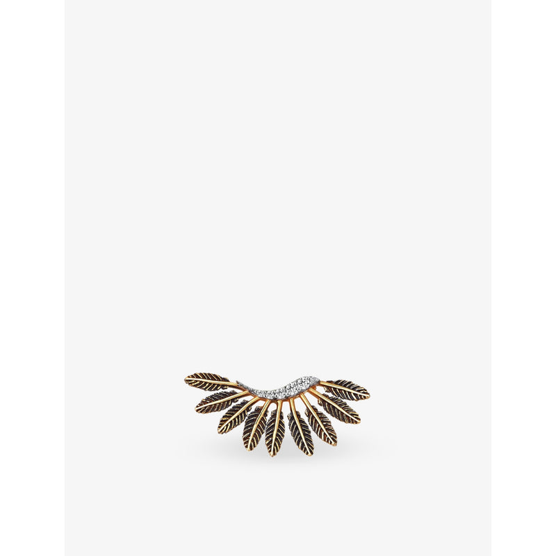 Kismet by Milka Feather Arc diamond stud earring 0.06ct, UK version